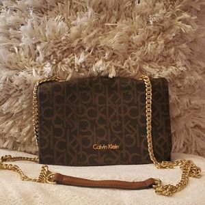 Calvin Klein dark brown crossbody bag